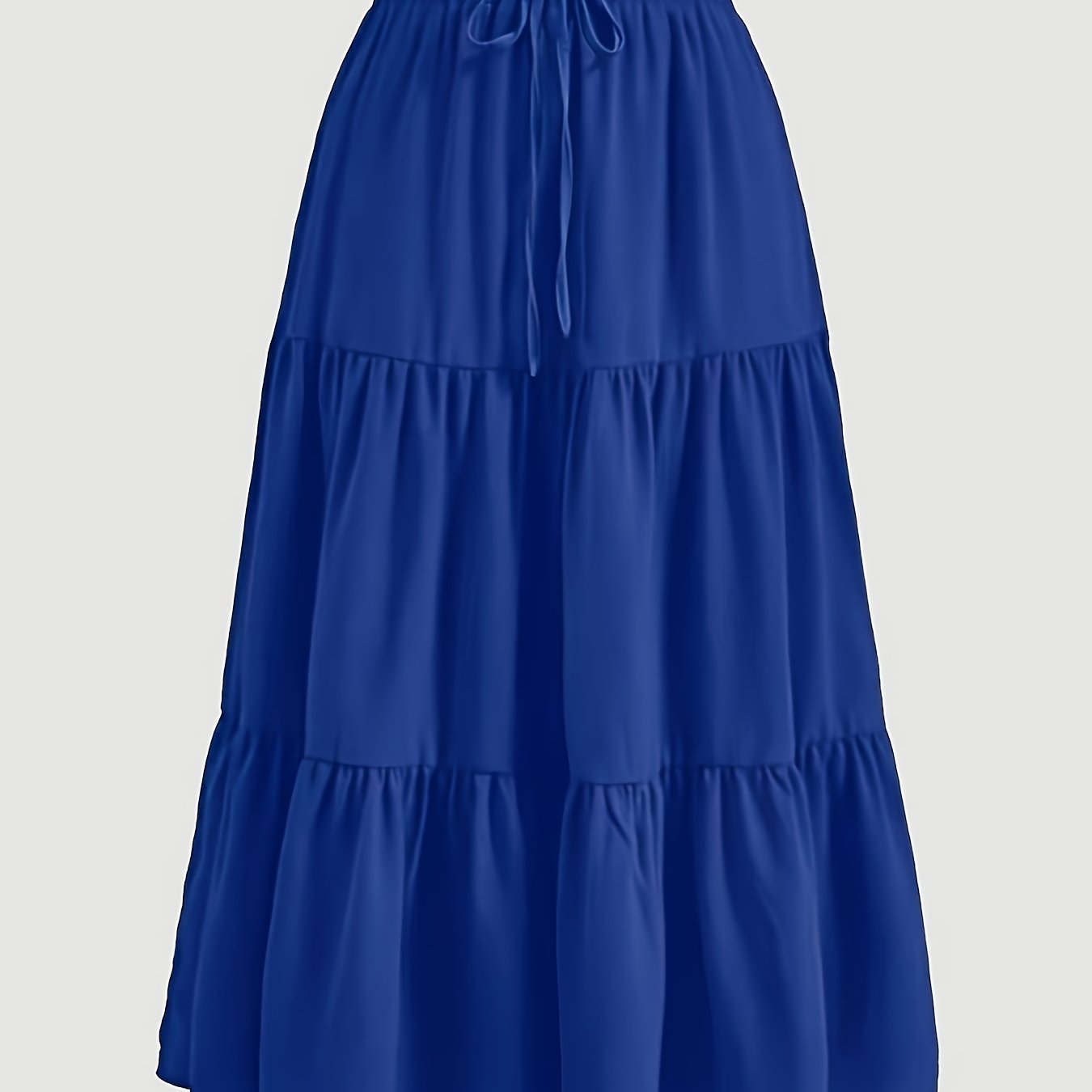 Women's Olive Green Pleated Midi Skirt - Lightweight Adjustable Drawstring Waist, Hand Washable Spring/Summer Elegant Solid Color Skirt for Casual & Formal Outfits, Casual Attire, Nontransparent Fabric, Spring Fashion, Classic Style, Breathable Material,