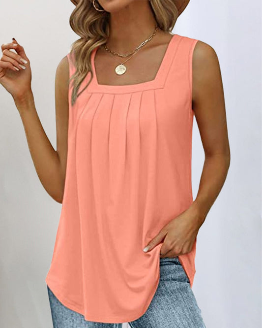 Nora | Sleeveless Top with Square Neckline