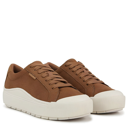 Comfortable Trainers for Women with Textured Upper Lace Up Chunky Platform Sole Low Top Style
