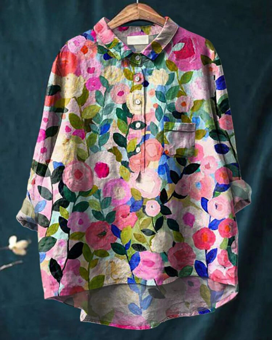 Women’s Blouse | Button-Up Floral