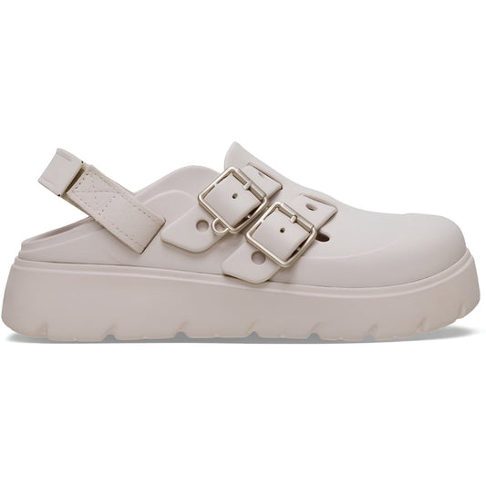 Comfortable Clogs for Women with Double Buckle Strap Chunky Lug Platform Backless Slip On Style