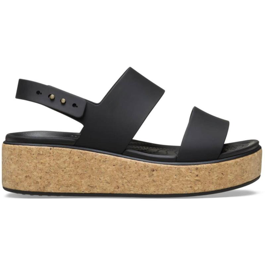 Comfortable Wedge Sandals for Women with Double Band Slingback Strap Cork Platform Style
