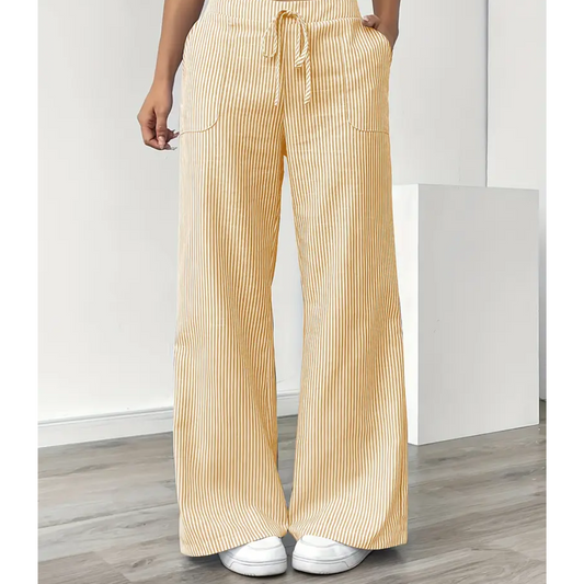 Amber | Striped Pant With Pockets