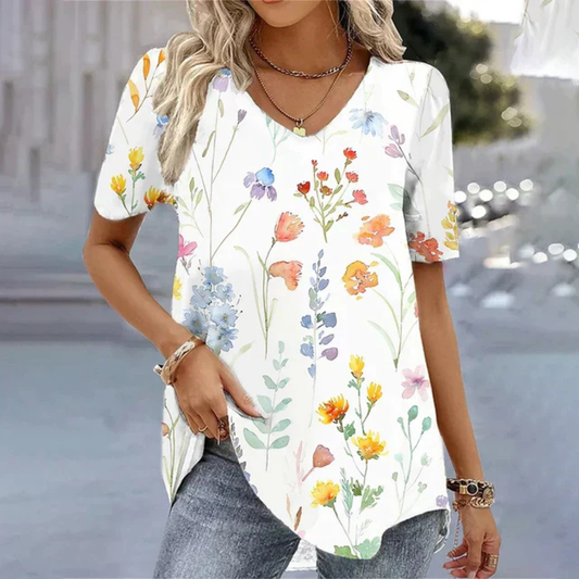 Women’s T-Shirt | V-Neck Printed Design