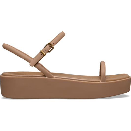 Comfortable Platform Sandals for Women with Toe Loop Ankle Buckle Cushioned Foam Slide Style