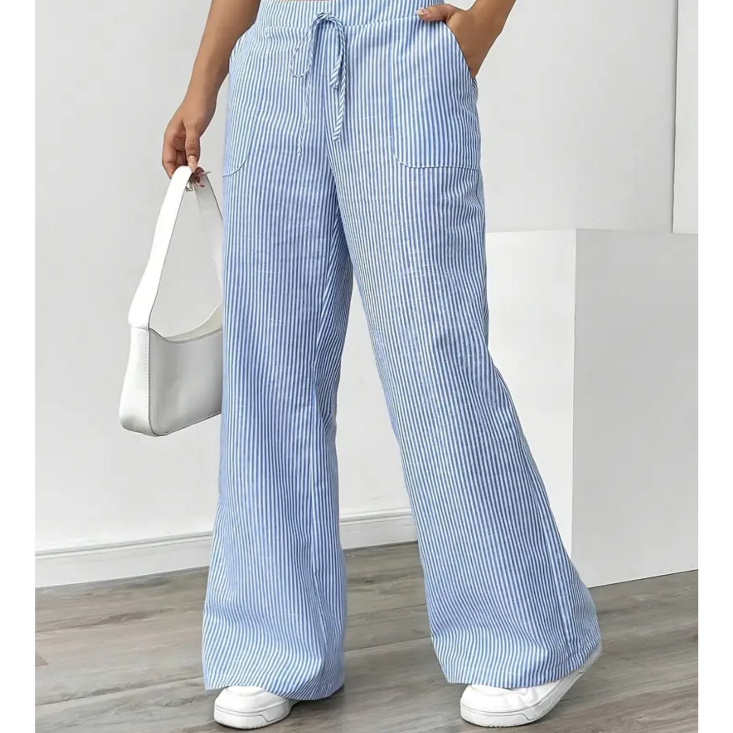 Amber | Striped Pant With Pockets