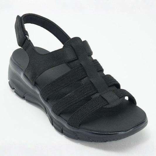 Comfortable Hiking Sandals for Women with Woven Strap Adjustable Slingback Cushioned Sole Style