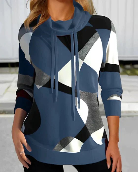 Camille | Women's Funnel Neck Long Sleeve Hoodie