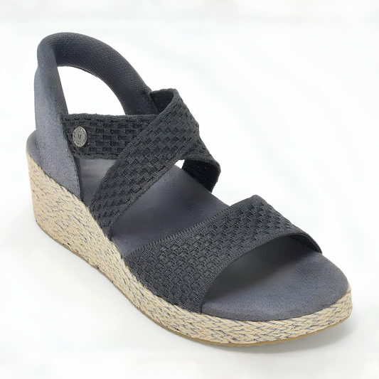 Comfortable Espadrille Wedge Sandals for Women with Elastic Strap Open Toe Platform Style