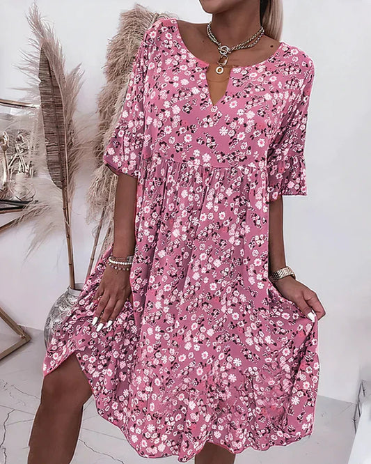 Women's Midi Sundress | V-Neck Floral