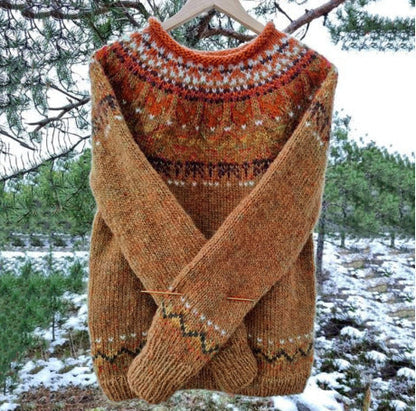 Freya | Women's Icelandic Crew Neck Long Sleeve Sweater