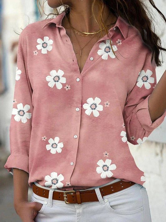 Women’s Blouse | Floral Print with Button Front