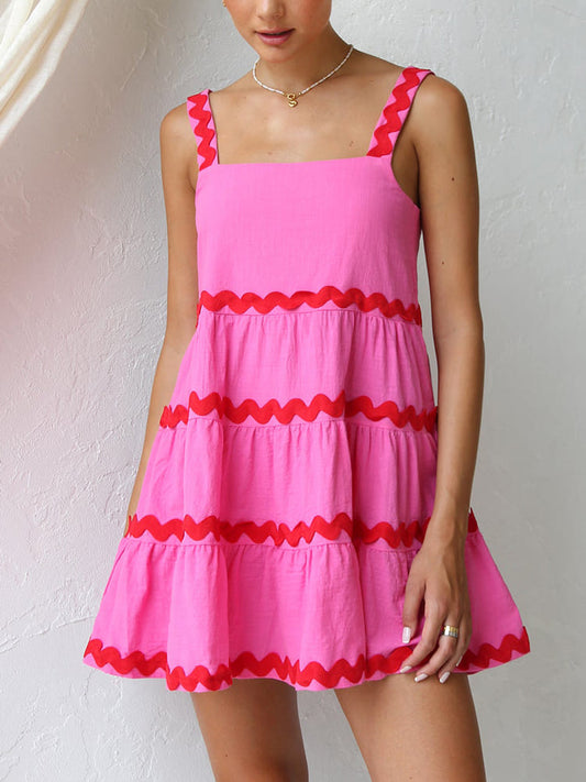 Women's Mini Sundress | Tiered Square Neck