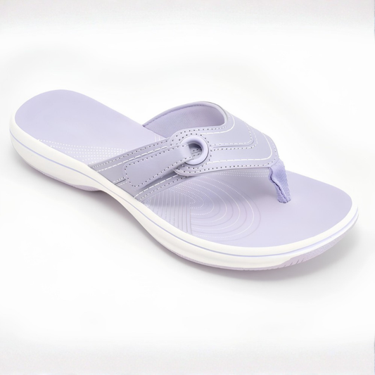 Comfortable Flip Flops for Women with Thong Strap Contoured Footbed Arch Support Style