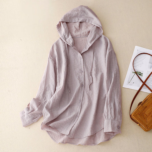 Victoria | Lightweight Hoodie with Buttons