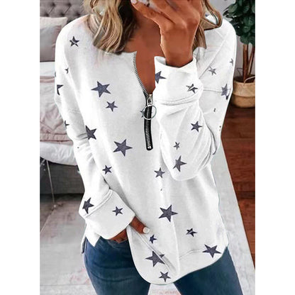 Marielle | Women's Star Quarter-Zip Long Sleeve Sweater