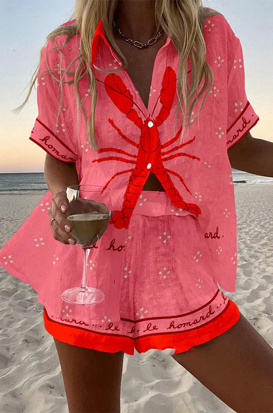 Women's Two-Piece Set  | Printed Surface Detail