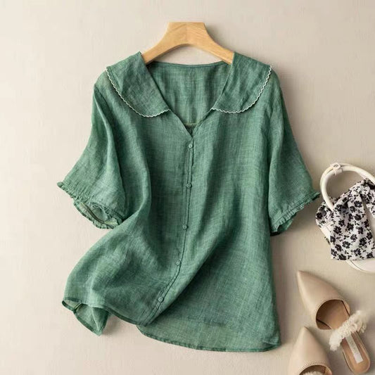 Kristi | Vintage Blouse with Button Detail