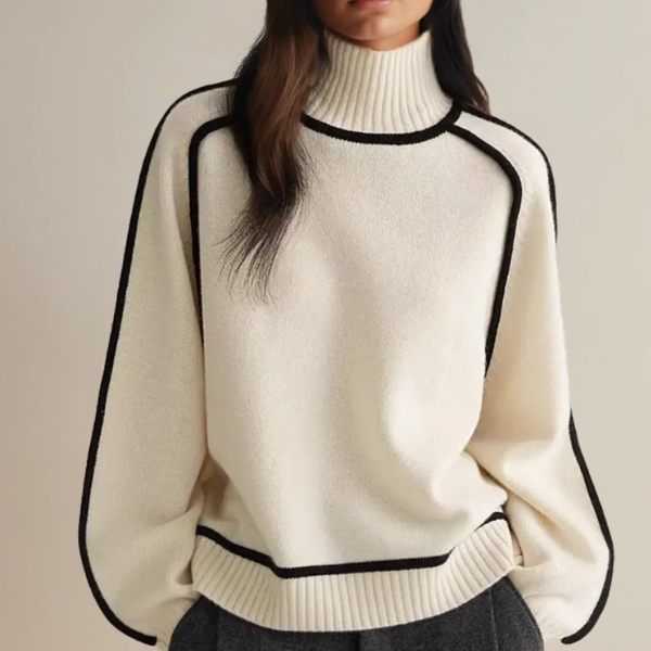 Odette | Women's High Neck Batwing Turtleneck Sweater