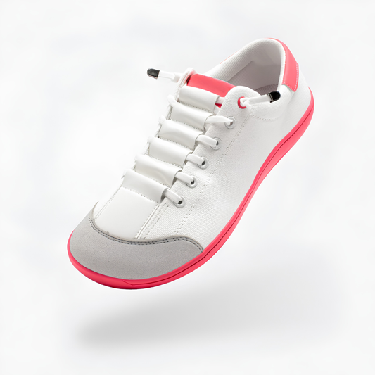Comfortable Trainers for Women with Wide Toe Box Flat Sole Lace Up Minimalist Barefoot Style