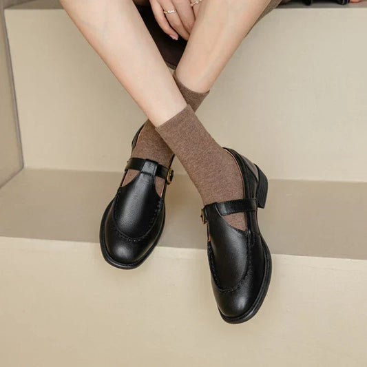 Delia | Women's Retro T-Strap Mary Jane Shoes Round Toe Low Heel