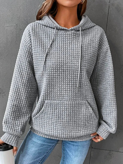 Sloane | Women's Textured Drawstring Hoodie