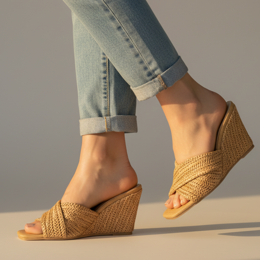 Elvira Raffia Platform Sandals