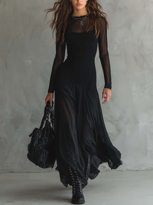 Raven | Elegant Black Going Out Dress for Black Tie Formal Style