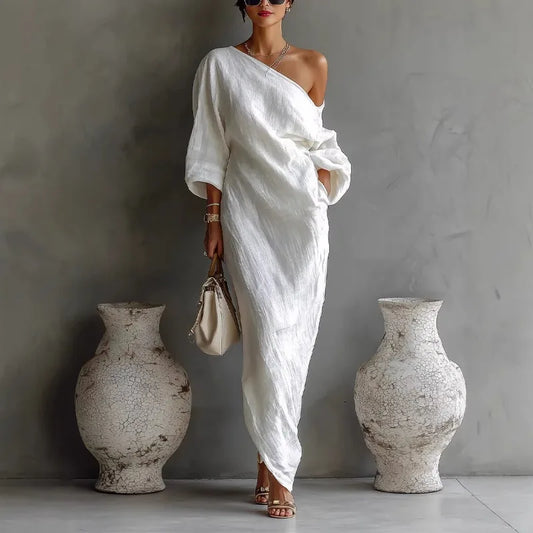 Anastasia | Women's One Shoulder Maxi Dress