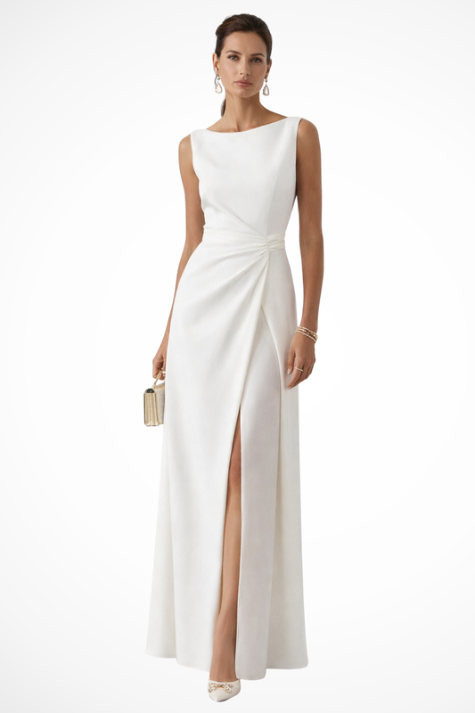 Cressida | Women's Boat Neck Sleeveless Maxi Dress