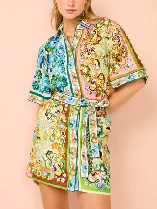 Women's Boho Mini Dress | Tiered