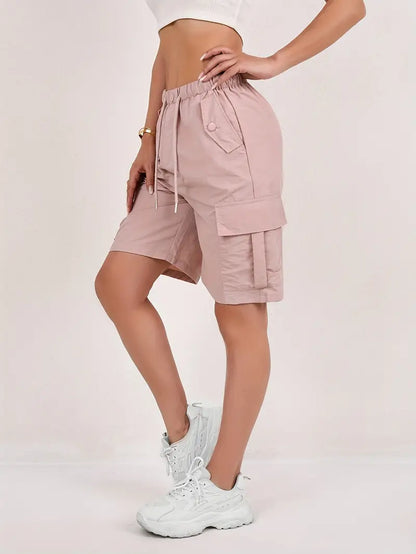 Damen Cargo Shorts | Mit Kordelzug