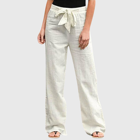 Dessa | Women's Belted High Waist Wide Leg Pants