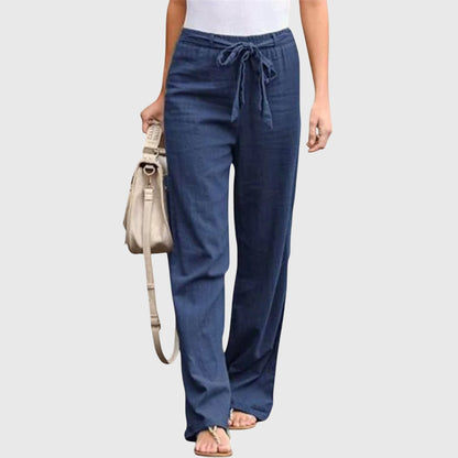 Dessa | Women's Belted High Waist Wide Leg Pants
