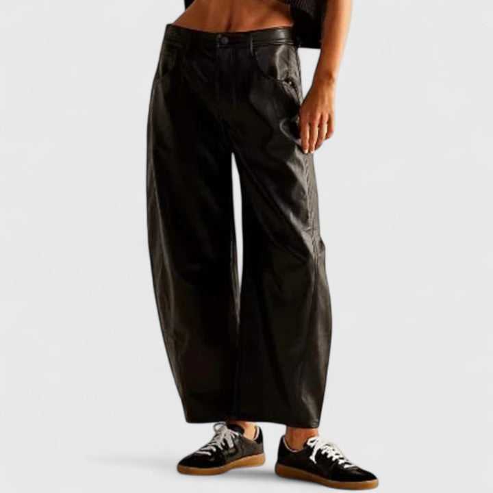 Dovina | Women's High Waist Barrel Leg Jeans