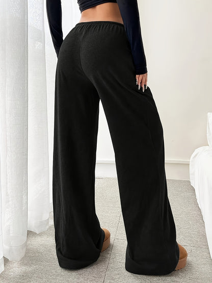 [25AW Home Wear Trend] Women'S German Velvet Fabric Comfortable Casual Home Long Pants, Drawstring Waist with Pockets, Fall Winter Style Trousers