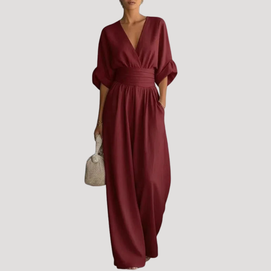 Felicity | Women's Wide Leg V-Neck Jumpsuit