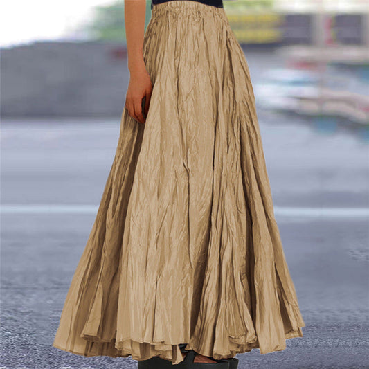 Ondine | Women's Flowy Pleated A-Line Maxi Skirt