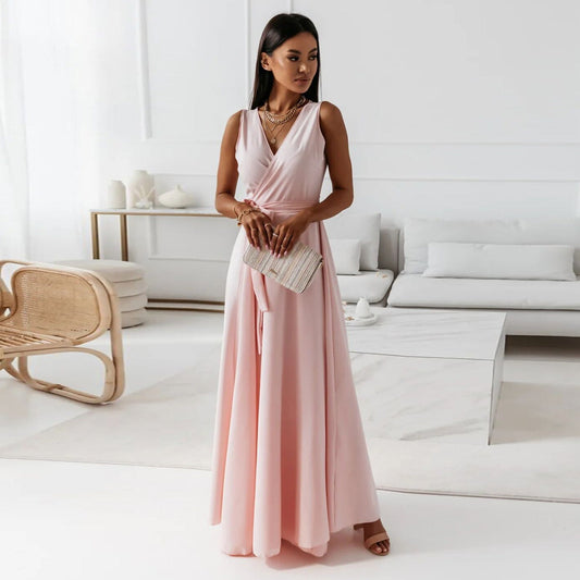Sorenza | Women's V-Neck Wrap Maxi Dress