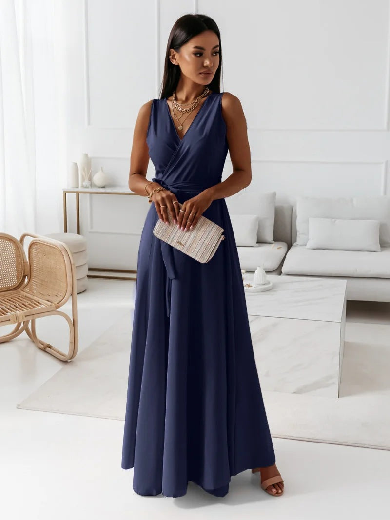 Sorenza | Women's V-Neck Wrap Maxi Dress