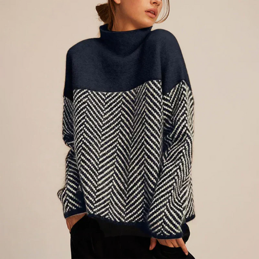 Aderline Herringbone Knit Sweater