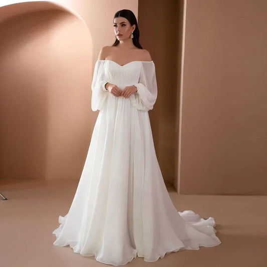 Veradine | Women's Off-Shoulder Long Sleeve Maxi Dress