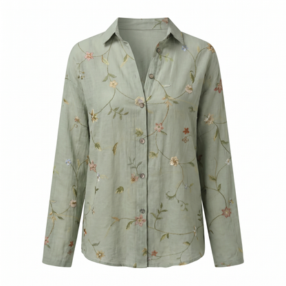 Women's Blouse | Abstract Print Split Neck